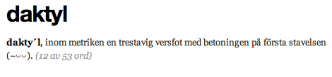 Nationalencyklopedin daktyl på www.NE.se